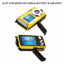 Waterproof Digital Camera 1080P HD 2.4MP Underwater Video Recorder (Yellow)