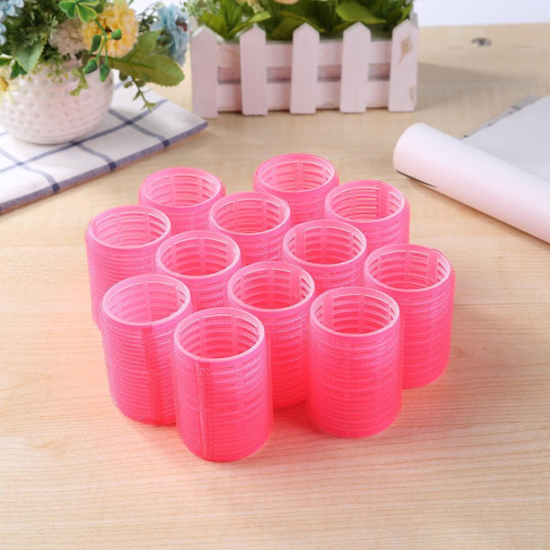 12pcs Self Grip Hair Rollers Hairdressing Home Use DIY Hair Curlers (44mm)
