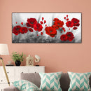 Red Flower Oil Paint By Numbers Kits Wall Art Craft Coloring Drawing for Adults