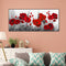 Red Flower Oil Paint By Numbers Kits Wall Art Craft Coloring Drawing for Adults