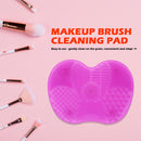 Silicone Makeup Brush Pen Cleaning Pad Suction Cup Scrubber Board (Rose) Newly