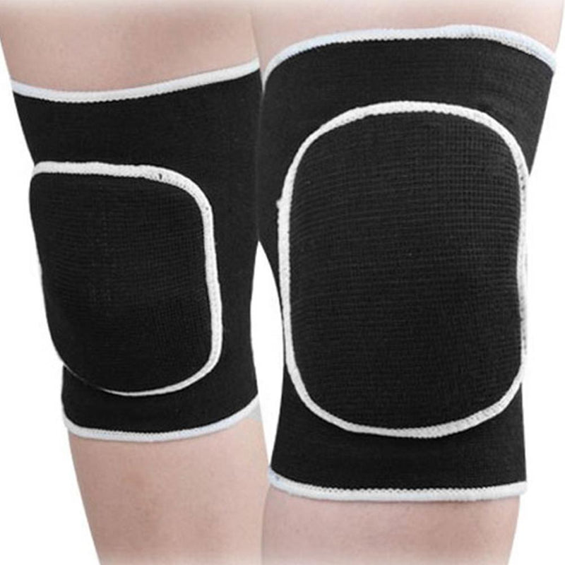 2pcs Warm Knee Support Kneepad Breathable Basketball Knee Pad Strap (Black)