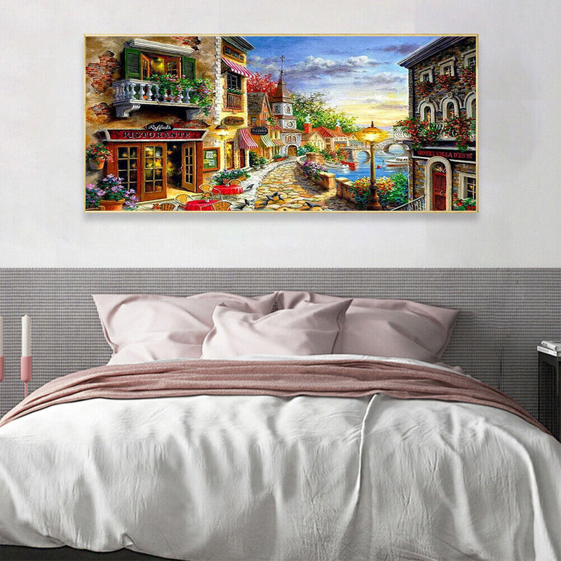 Spot Drill Handicraft Full Drill Diamond Painting Streetscape Mosaic 80x40CM