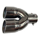 Universal Bolt-on Dual Exhaust Tip Slant Cut Tailpipe Muffler Tip Black Tit