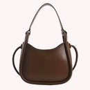 Ladies Designer Zipper Handbag Party Solid Color Crescent Shape Shoulder Bag