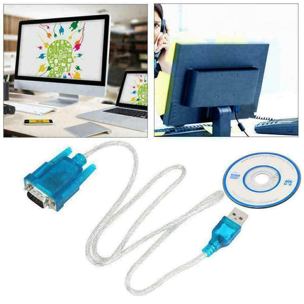 USB to RS232 Serial Port DB9 9 Pin Male COM Port Converter Adapter J6H8 X6T8