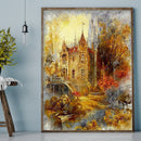 Full Embroidery Building Counted Cross Stitch 14CT 2 Strand Cotton Kit