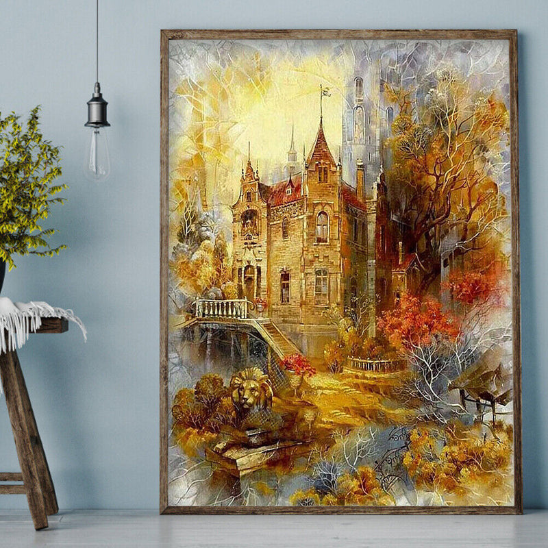 Full Embroidery Building Counted Cross Stitch 14CT 2 Strand Cotton Kit