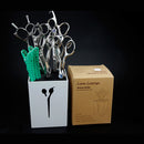 Hairdressing Scissors Holder Storage Box Hair Clips Comb Organizer (White) Newly