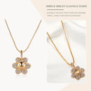 Alloy Diamond Smile Flower Necklace Crystal Jewelry Pendants for Women