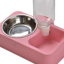 Automatic Drinking Water Bowl Pet Cat Dog Puppy Food Feeder Waterer (Pink)