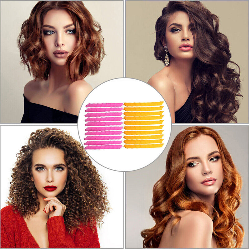 Snail Shape Hair Rollers with Stick Bendy Hair Roller DIY Hair Styling Accessory