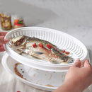 Fish Bowl Steamer Plate Microwave Oven Fish Steam Roaster Kitchen Cookware Tool