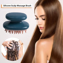 Silicone Head Scalp Massage Shampoo Handheld Hair Washing Comb (Blue)