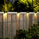 4pcs LED Solar Lamp Outdoor Stair Garden Fence Step Wall Lights (Warm) Newly