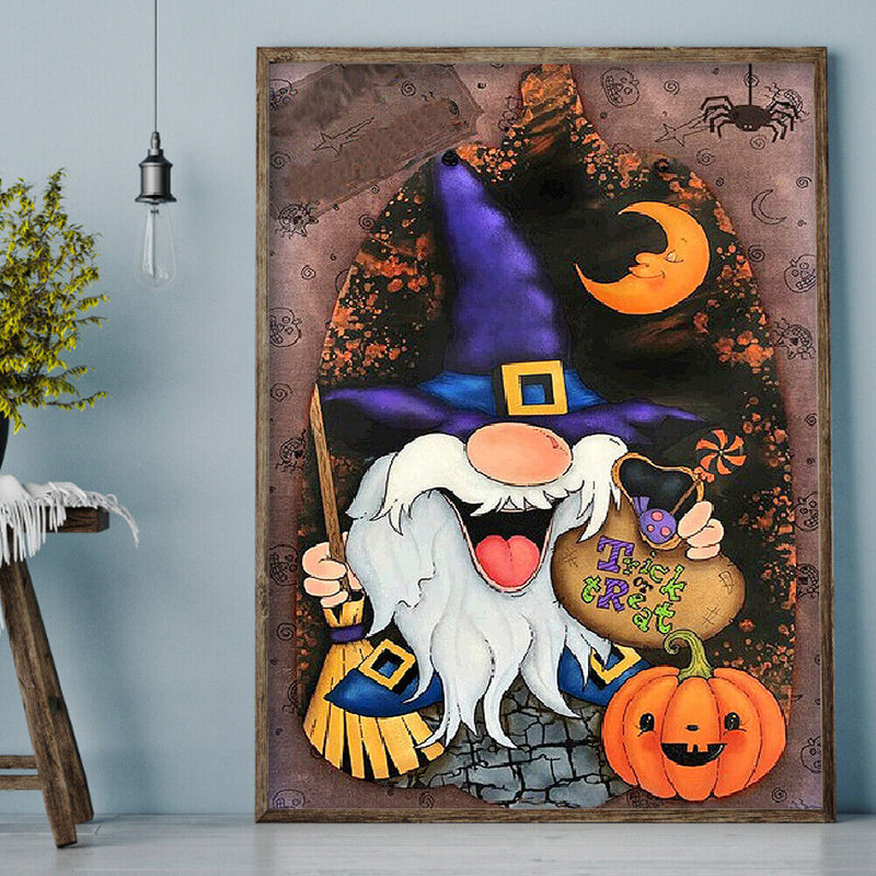 Diamond Painting Pumpkin Goblin Full Round Drill Picture of Rhinestone Drawing