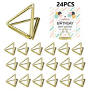 Place Card Holder 24 Pack Picture Display Table Number Stands - Triangle
