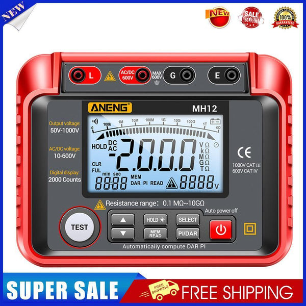 ANENG MH12 Insulation Resistance Digital Meter Voltage Megohmmeter Tester