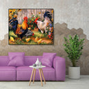Painting By Numbers Kit DIY Flower Chicken Hand Painted Canvas Oil Art Picture