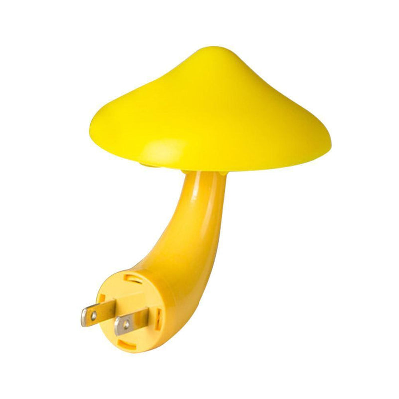 Mushroom Night Light Decor Light-control Sensor Wall Socket Lamp for Room (EU)