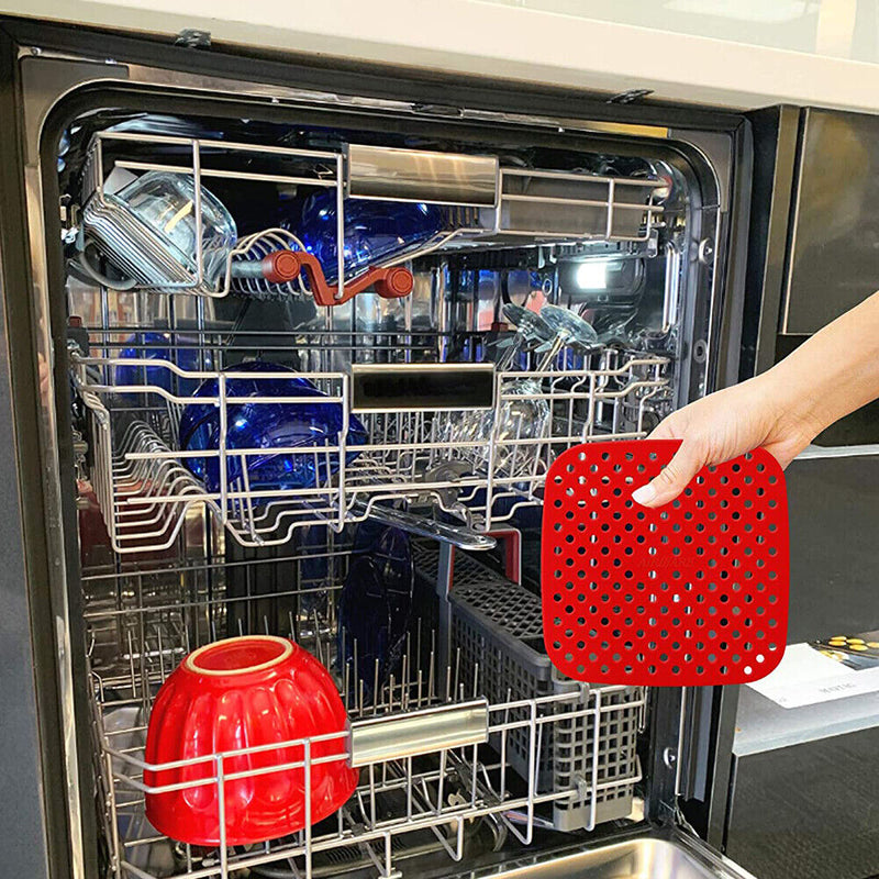 Air Fryer Steamer Pad Food Grade Silicone Kitchen Baking Cooking Basket Mats