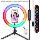 Live Streaming Tripod Stand Ring Video Light Kit 10.2 inch 26cm Selfie Lamp