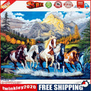Painting By Numbers Kit DIY Gallant Horse Canvas Oil Art Picture Home Decor