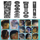 20x Mix-Pattern Hair Styling Tattoo Template DIY Hairdressing Trimmer Stencil