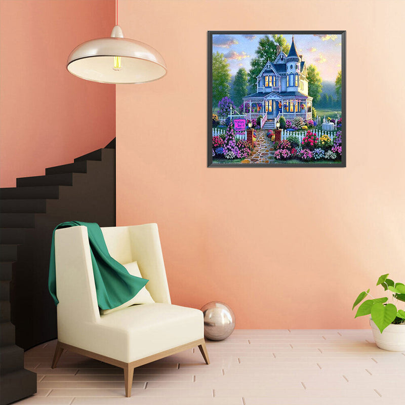 DIY Diamond Painting Kits Full Round Drill Garden Villa Mosaic Home Decoration