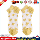 Pure Heart Thin Ankle Socks Women Transparent Silk Short Socks (Yellow) Newly