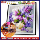 5D DIY Round Drill Diamond Painting Lavender Cross Stitch Embroidery Crafts