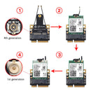 M.2 Key To Mini PCI-E Wireless Card Converter NGFF WiFi Module (With Cable)