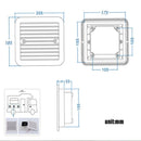 Blade Ventilator Unidirectional RV Caravan Trailer Cooling Exhaust Fan