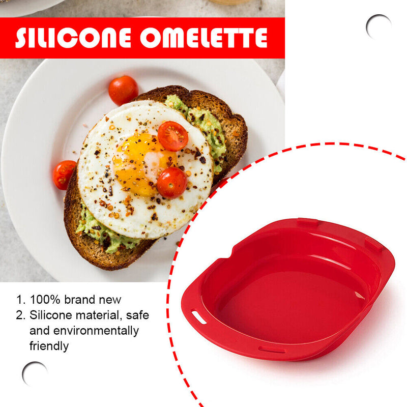 Microwave Oven Silicone Omelette Mold Kitchen Cooking Egg Roll Maker Cooker