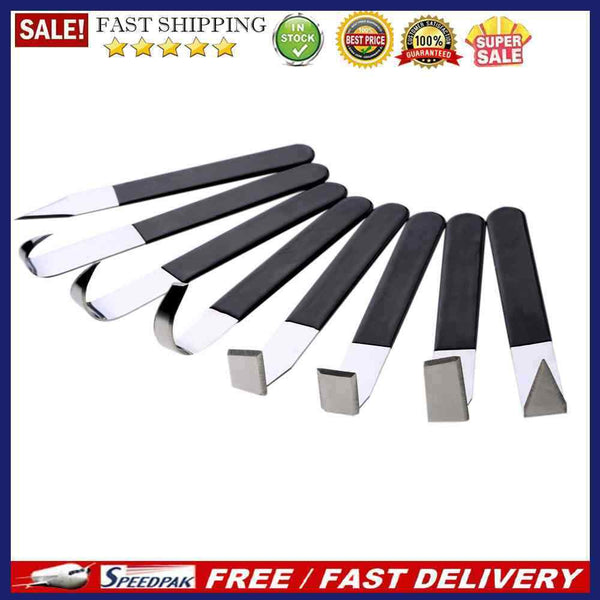 8 Pcs Stainless Steel Pottery Clay Sculpture Carving w/Rubber Handle