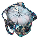 Oxford Cloth Leaf Wool Crochet Hooks Storage Bag Thread Yarn Tote (Blue) Newly