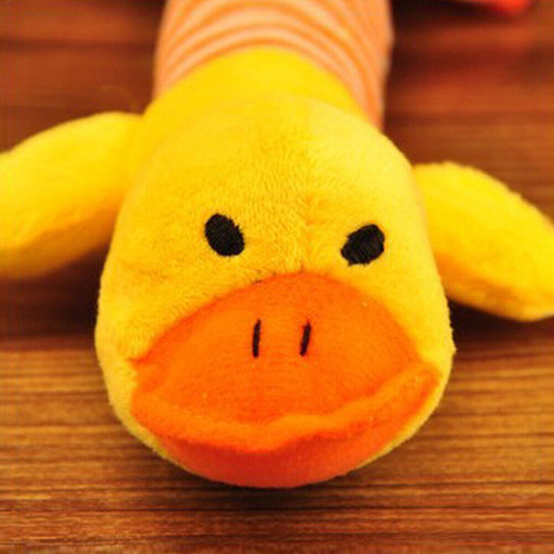 Pet Puppy Chew Squeaker Squeaky Plush Sound Ball For Dog-duck