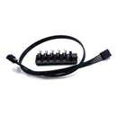 PC CPU Power 1 Female To 5 Male 4 Pin Socket Cooler Best Fan T4W2