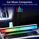 Rechargeable Sound Control Colorful Light RGB 32LED Pickup Lamp Bar (Black)