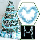 2M Christmas Tree Blue Feather Boa Strip Xmas Ribbon Wedding Garland Decor,`