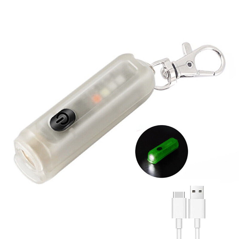 Mini LED EDC Flashlight Fishing Camping Emergency Keychain Light (Luminous)