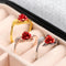 Yarn Guides Finger Wear Rose Flower Shape Sewing Crochet Loop Knitting Ring