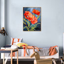 5D DIY Diamond Painting Red Flower Full Round Diamond Mosaic Home