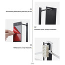 Self Adhesive Home Plastic Hangers Black Storage Rack Clothes Stand Organizer