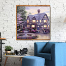 Newzeroin DIY 5D Diamond Painter Set, Complete Drill Lighting, Warm House, Kre