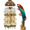 Pet Bird Macaws Cage Chewing Wooden Blocks String Coconut Shell Bite Tearing