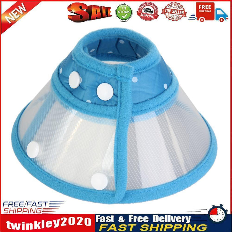 Pet Protective Collar Cover Anti Bite Wound Healing(Blue)(S) Newly