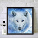5D Full Round Drill Mosaic Craft Picture DIY Snow Wolf Diamond Painting Poster