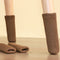 4pcs/set Pure Chair Feet Sock Thickened Table Leg Knitted Cover (Coffee)