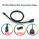 Motherboard SYNC Adapter Cable RGB 5V VDG to 3 Pin Conversion Line (50cm)
